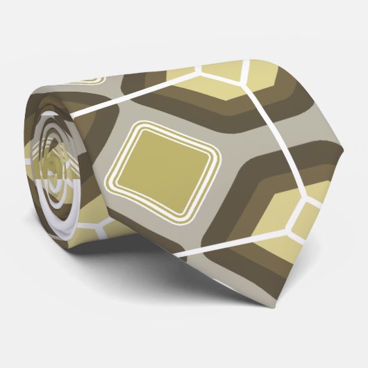 Cravate Hexagonal vert (Roulé)