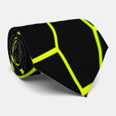 Cravate Hexagone jaune (Roulé)