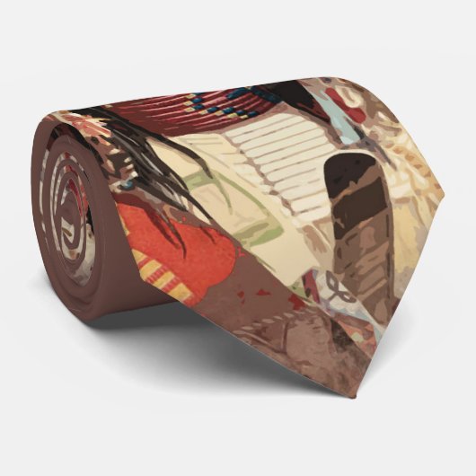 Cravate Hiawatha Portrait en chef des Indiens d'Amérique (Roulé)