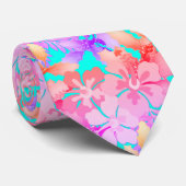 Cravate Hibiscus à Holly Unisex Fleurs Hawaiiennes de vaca (Roulé)