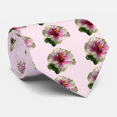 Cravate Hibiscus Candy Striper (Roulé)