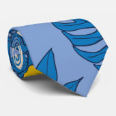 Cravate Hibiscus fleurs et feuilles (Roulé)