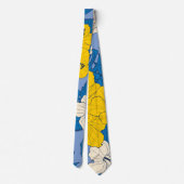 Cravate Hibiscus fleurs et feuilles (Dos)