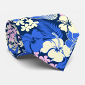 Cravate Hibiscus hawaïen de la baie de Kona Imprimé recto (Roulé)