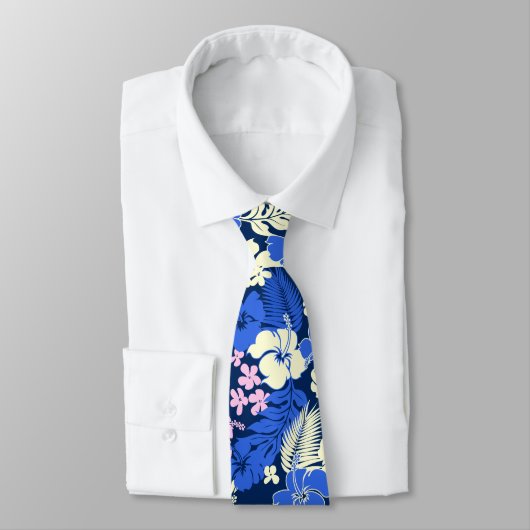 Cravate Hibiscus Hawaiian de Kona Bay Aloha Chemise Imprim (Attaché)