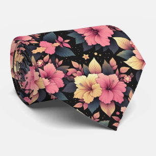 Cravate Hibiscus Heureux