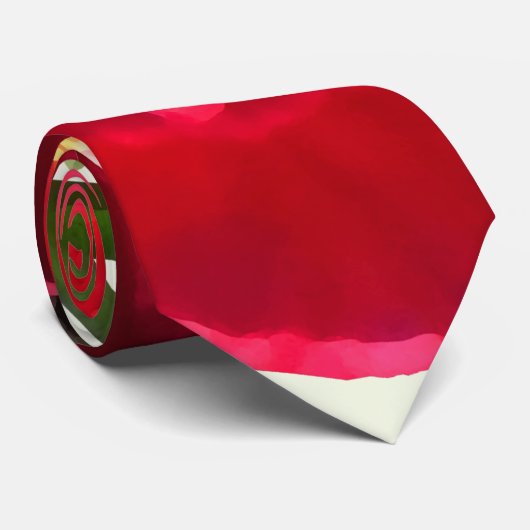 Cravate Hibiscus rose foncé (Roulé)