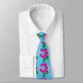 Cravate Hibiscus rose tropical Thunder_Cove (Attaché)