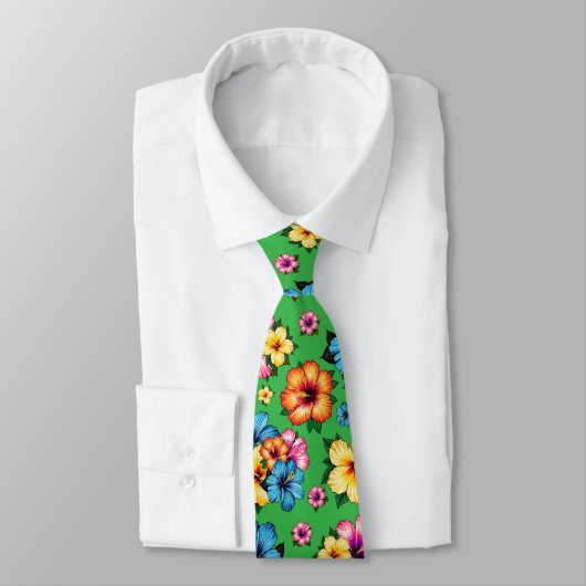 Cravate Hibiscus tropical (Attaché)