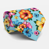 Cravate Hibiscus tropical (Roulé)