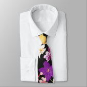 Cravate Hibiscus tropical Floral (Attaché)