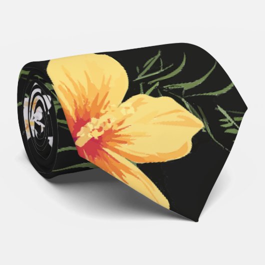 Cravate Hibiscus tropical Floral (Roulé)