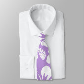 Cravate Hibiscus tropical hawaïen de la lavande (Attaché)