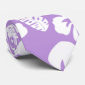 Cravate Hibiscus tropical hawaïen de la lavande (Roulé)