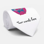 Cravate Hibou de parties scintillantes (Roulé)