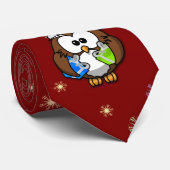 Cravate Hibou de Père Noël (Roulé)