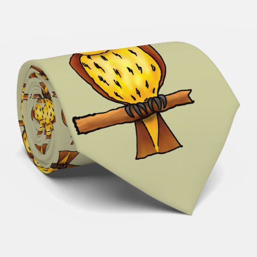 Cravate Hibou sage (Roulé)