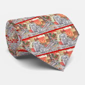 Cravate Hiboux 2 de Noël (Roulé)