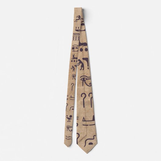Cravate Hiéroglyphes égyptiens anciens Art sur parchemin (Dos)