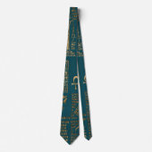 Cravate Hiéroglyphes et divinités égyptiens - or sur la (Devant)