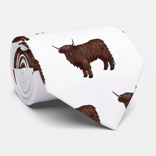 Cravate Highland cow (Roulé)