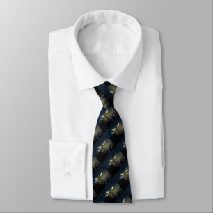 Cravate Highland Cows Glowing In The Dark, Neck Tie