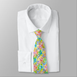 Cravate Hip Colorful Vibrant Summer Paint SplatMotif