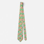 Cravate Hip Colorful Vibrant Summer Paint SplatMotif (Devant)