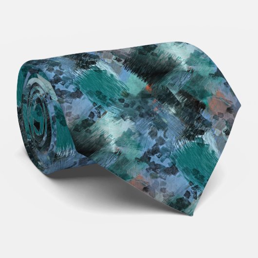 Cravate Hip Moderne Turquoise Vert Violet Bleu Bruxelles A (Roulé)