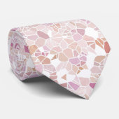 Cravate Hip Retro Pastel Rose Mauve Mosaic Art Motif (Roulé)