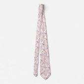 Cravate Hip Retro Pastel Rose Mauve Mosaic Art Motif (Dos)