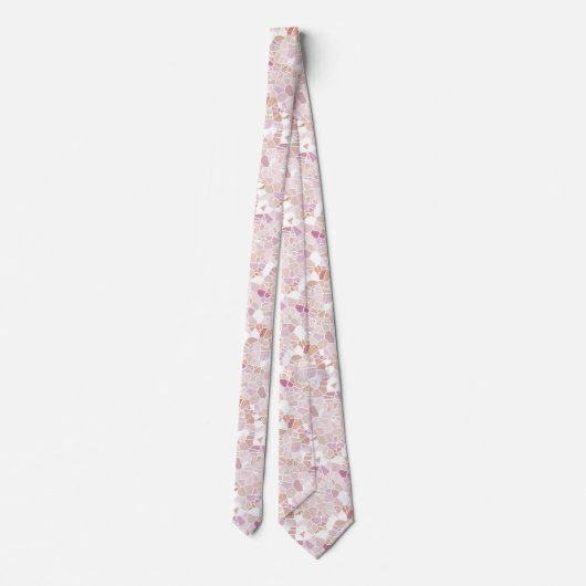 Cravate Hip Retro Pastel Rose Mauve Mosaic Art Motif (Dos)
