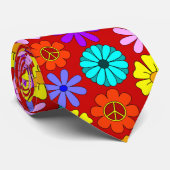 Cravate Hippie Flowers (Roulé)