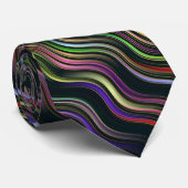 Cravate hippie ondulé des années 70 super psychédélique (Roulé)
