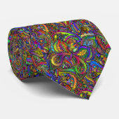 Cravate Hippie Super Psychedelic Design Thunder_Cove (Roulé)