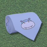 Cravate Hippo mignon<br><div class="desc">Pour un homme avec humour, prenez ce cravate avec un joli visage hippo ! Un cadeau amusant pour un mari ou simplement un ami, il peut le porter à la fois au travail et pour des fêtes ou des réceptions sociales !</div>