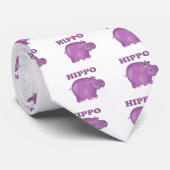 Cravate Hippo violet (Roulé)