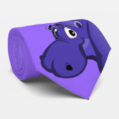 Cravate Hippo violet (Roulé)