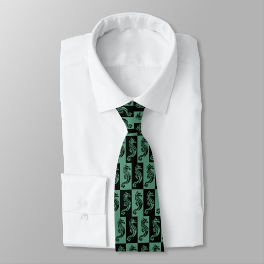 Cravate hippocampe Art nouveau - Vert (Attaché)