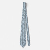 Cravate hippocampe graphique en bleu clair (Devant)