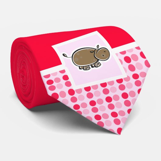 Cravate Hippopotame mignon (Roulé)