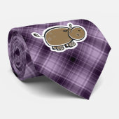 Cravate Hippopotame mignon ; Pourpre (Roulé)