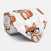 Cravate Hipster Baby Fox avec lunettes (Roulé)