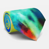 Cravate *~* Hipster Rainbow Psychodelic Retro Tie Dye Crav (Roulé)