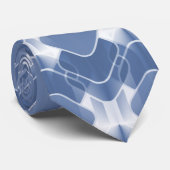 Cravate Hipster Rétro, Bleu (Roulé)