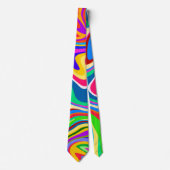 Cravate Hipster Super Retro Rainbow Surface Motif (Devant)