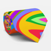 Cravate Hipster Super Retro Rainbow Surface Motif (Roulé)