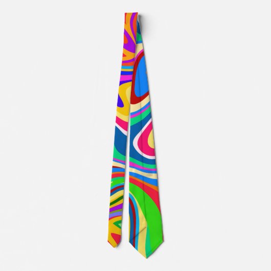Cravate Hipster Super Retro Rainbow Surface Motif (Dos)