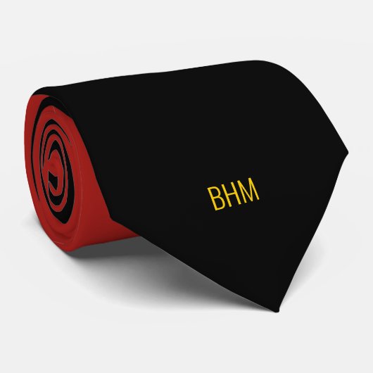 Cravate HISTOIRE NOIRE IMPORTE BHM | Poing | Monogramme (Roulé)