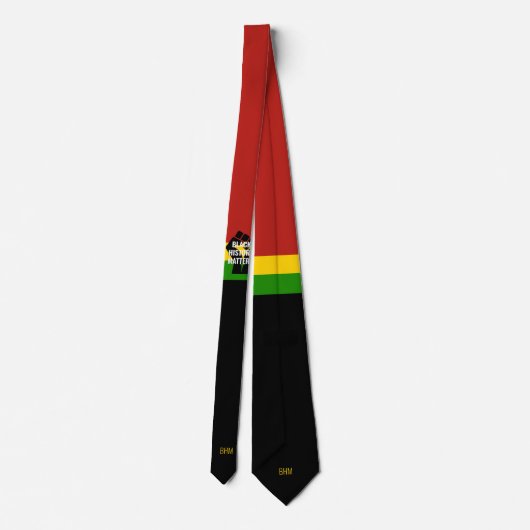Cravate HISTOIRE NOIRE IMPORTE BHM | Poing | Monogramme (Dos)